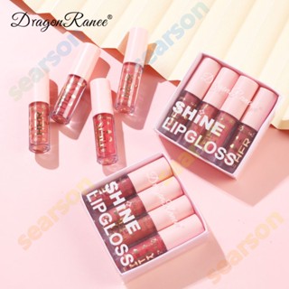 White Glaze Lip Lip Glaze Set Easy And Glass Not Lip Fade To 4PCS 【searson】 【searson】