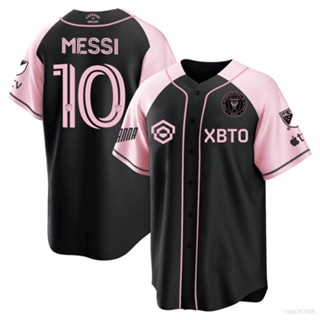 เสื้อคาร์ดิแกนเบสบอล HQ1 2023-2024 MLS Inter Miami Messi พลัสไซซ์ QH1