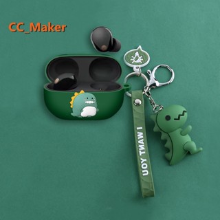 For Sony WF-1000XM5 Case Cartoon Dinosaur Cute Snoopy Keychain Pendant Sony WF-1000XM4 Shockproof Case Protective Cover Cute Piggy Cinnamoroll Sony WF-1000XM5 Silicone Soft Case Sony LinkBuds S Cover Soft Case