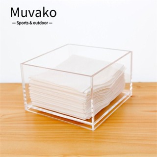 Muvako เครื่องจ่ายกระดาษทิชชู่ อะคริลิค ทรงสี่เหลี่ยม ขนาด 5.1 X 5.1 X 2.36 นิ้ว สําหรับห้องครัว