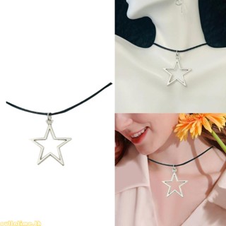 Time Y2K Style Hollow Star Choker สําหรับผู้ชาย ผู้หญิง เหมาะสําหรับงานปาร์ตี้ ฮิปฮอป ไหปลาร้า