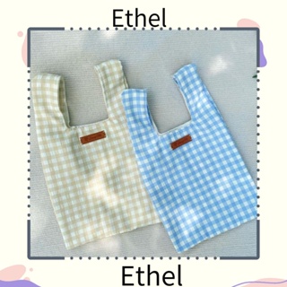 Ethel1 กระเป๋าถือ กระเป๋าโท้ท แฮนด์เมด ความจุสูง ใช้ซ้ําได้ สําหรับผู้หญิง