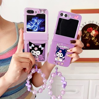 เคสโทรศัพท์มือถือแฟชั่น กันฝุ่น กันกระแทก ลาย Love Kuromi สําหรับ Samsung Galaxy Z FLIP 3 Sweet FLIP 4 FLIP 5