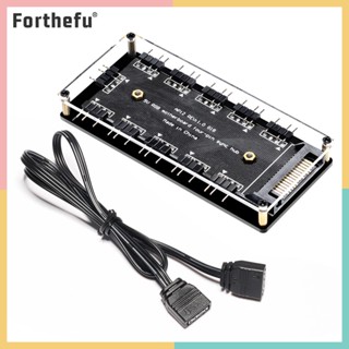 ★ Forthefu ★  ฮับพัดลมระบายความร้อน RGB SATA Power 5V 3PIN ARGB 10 พอร์ต