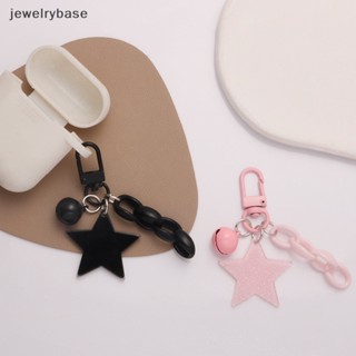 [jewelrybase] พวงกุญแจ จี้กระดิ่งอะคริลิค รูปดาว กลิตเตอร์ สร้างสรรค์ สําหรับห้อยกระเป๋าเป้สะพายหลัง หูฟัง ของขวัญเพื่อน บูติก