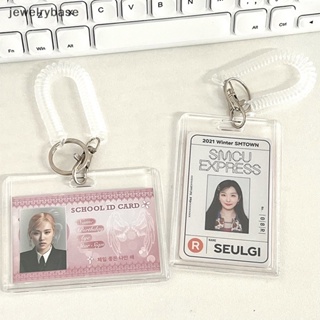 [jewelrybase] พวงกุญแจอะคริลิคใส แบบพกพา ลาย Kpop Idol สําหรับใส่บัตรประจําตัวประชาชน บัตรรถบัส