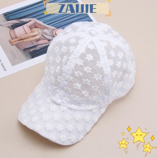 Zaijie24 หมวกลูกไม้ ปรับได้ ระบายอากาศ สําหรับเด็กผู้หญิง