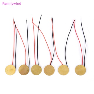 Familywind&gt; แผ่นขยายเสียงเพียโซอิเล็กทริก 15 มม. สําหรับปิ๊กอัพกีตาร์ 6 ชิ้น