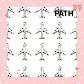 Path จี้เครื่องบินโบราณ สีเงิน สําหรับทําเครื่องประดับ ต่างหู