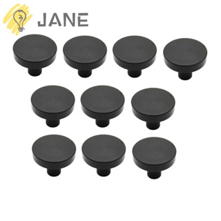 Jane ลูกบิดตู้ ลิ้นชัก ทรงกลม สีดํา สังกะสี 1-1/5 นิ้ว 10 แพ็ค