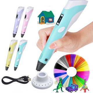 3D Doodle Pen Printing Set Printer Drawing 3 Colours PLA Filament Gift For Kids