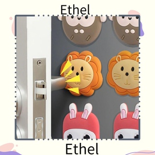 Ethel1 แผ่นซิลิโคนกันชนประตู กันกระแทก ลายการ์ตูนน่ารัก มีกาวในตัว สําหรับติดผนังบ้าน