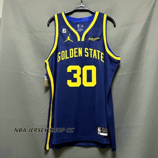 เสื้อกีฬาแขนสั้น ลายทีม NBA GSW Curry Jersey Golden State Warriors คุณภาพสูง สําหรับผู้ชาย 2022-23 #30 เสื้อกีฬาแขนสั้น ลายทีมชาติสวิงแมน Stephenϟ Curry Statement Edition สีน้ําเงินเข้ม