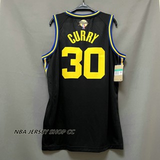 เสื้อกีฬาแขนสั้น ลายทีม NBA Finals GSW Curry Jersey Golden State Warriors คุณภาพสูง สําหรับผู้ชาย 2022 #30 เสื้อกีฬาแขนสั้น ลายทีม Stephenϟcurry City Edition สีดํา