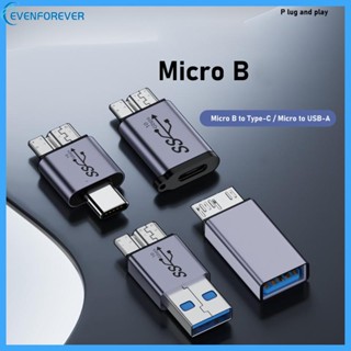 Ev อะแดปเตอร์เชื่อมต่อ USB 3 0 Type C ตัวเมีย เป็น MicroB ตัวผู้ Type C USB 3 0 ตัวผู้ เป็น MicroB สําหรับฮาร์ดดิสก์โทรศัพท์