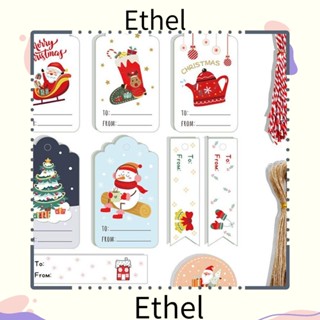 Ethel1 ป้ายแท็กกระดาษคราฟท์ สําหรับตกแต่งปาร์ตี้คริสต์มาส 100 ชิ้น