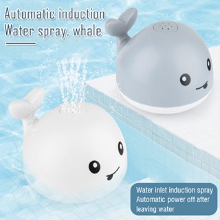 Baby Kids Bath Toy Whale Light Water Spray Electric Induction Sprinkler