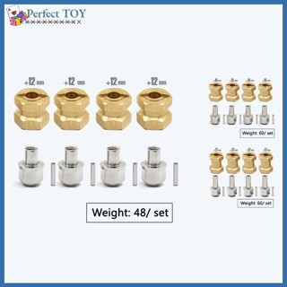 Pst อะแดปเตอร์ขยายดุมล้อ แกนหกเหลี่ยม ทองเหลือง ขนาด 12 มม. สําหรับรถบังคับ SCX10