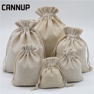 CANNUP 1 บาทสินค้าขายส่งผ้าฝ้ายกระเป๋าเชือกรูดเปิด - ปิดช่องใส่ของกระเป๋าผ้าฝ้ายกระเป๋าของขวัญผ้าฝ้ายกระเป๋า I92Y028