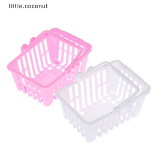 [little.coconut] ตะกร้าช้อปปิ้ง ขนาดเล็ก สําหรับตกแต่งบ้านตุ๊กตา 2 ชิ้น