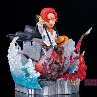 🔥สปอตสินค้า🔥ฟิกเกอร์ วันพีซ โมเดลฟิกเกอร์ โมเดล One Piece Red-haired Shanks แชงคูส - โมเดลฟิกเกอร์ One Piece G5 Red-Haired GK Four Emperors Resonance Series สีแดง สําหรับตกแต่ง