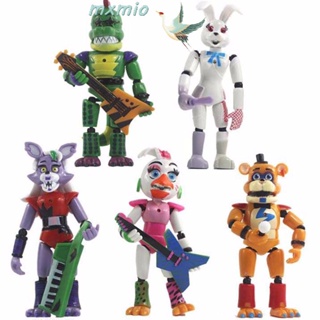 Mxmio โมเดลฟิกเกอร์ PVC รูปการ์ตูนกระต่าย Five Nights at Freddys ขยับข้อต่อได้ สําหรับตกแต่งรถยนต์ 5 ชิ้น ต่อชุด