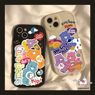 เคสโทรศัพท์มือถือแบบนิ่ม กันกระแทก ลายการ์ตูนหมี Doodle สีรุ้ง สําหรับ Redmi 10 9C 12C 9A 10C 9 A1 9T A2 10A Redmi Note 8 11 10s 11s 9s 10 Pro+ K40s POCO M3 X3 NFC Pro Mi 11 Lite