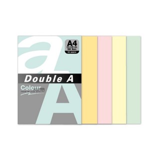 DOUBLE A กระดาษการ์ด A4 คละสีพาสเทล ขนาด 150 แกรม (จำนวน 50 แผ่น)