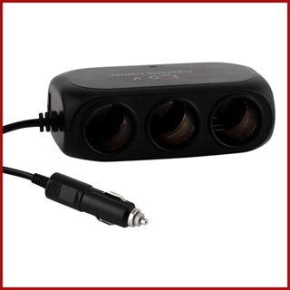 อะแดปเตอร์ที่จุดบุหรี่ในรถยนต์ 3 ซ็อกเก็ต 120W 12V 24V พร้อมพอร์ต USB คู่ และฟิวส์ phdth