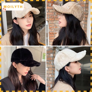 Moilyth หมวกเบสบอล ผ้ากํามะหยี่ขนนิ่ม เข้ากับทุกการแต่งกาย สไตล์ฮิปฮอป แฟชั่นฤดูหนาว