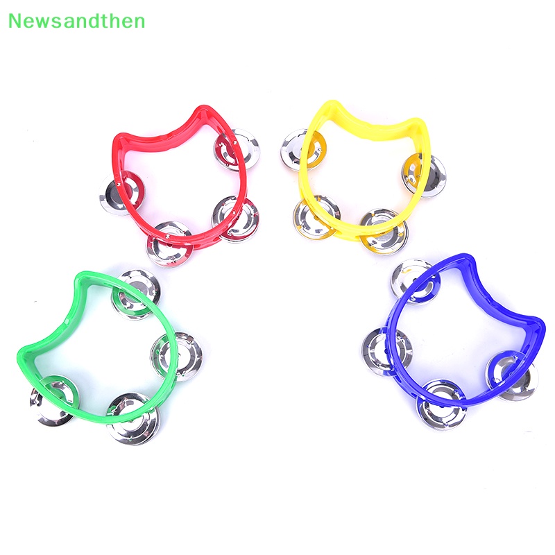 Newsandthen มือถือ Tambourine โลหะเครื่องกระทบพลาสติกสําหรับ KTV Party เกมสําหรับเด็ก