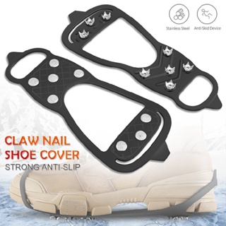 Anti Slip Ice Snow Grips Crampons Cleats 8 Spikes Grippers Studs For Shoe Boot