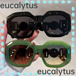 Eucalytus1 แว่นตากันแดด UV400 กรอบหลายเหลี่ยม ขนาดใหญ่ ไม่เหมือนใคร สําหรับผู้ชาย และผู้หญิง