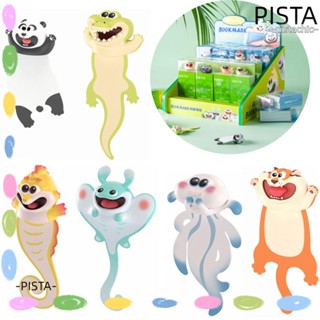 PISTA ที่คั่นหนังสือสเตอริโอ PVC รูปสัตว์ 3D เครื่องเขียน สําหรับสํานักงาน