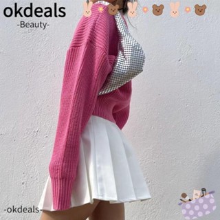 Okdeals กระเป๋าคลัทช์ หรูหรา สไตล์โบโฮ