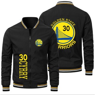 NBA Warriors basketball team custom baseball uniform outdoor sports zipper thin sports windproof jacket