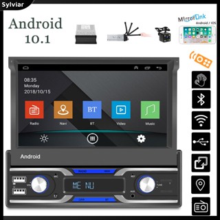 [sylviar] เครื่องเล่นมัลติมีเดียรถยนต์ หน้าจอสัมผัส 1 Din 7 นิ้ว Android 10.1 สําหรับ Carplay