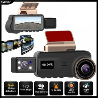 [sylviar] กล้องบันทึกวิดีโอ 1080p Hd เลนส์คู่ Dvr Dash Cam G-sensor Loop เวอร์ชั่นกลางคืน สําหรับติดรถยนต์