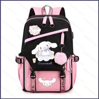 ใหม่ Sanrio Kuromi Cinnamon กระเป๋าเป้สะพายหลัง อเนกประสงค์ ขนาดใหญ่ จุของได้เยอะ พิมพ์ลาย ระบายอากาศ สําหรับผู้หญิง นักเรียน