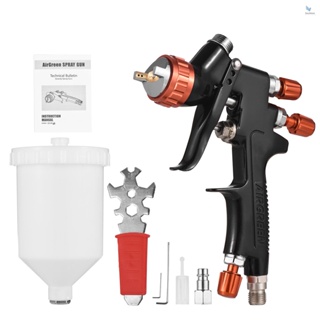 {fash} HVLP Air Spray  Kit 1.3mm Nozzle 600ml Fluid Cup Gravity Feed Air Paint Sprayer Mini Handheld Paint Spraying  for Car Repair Furniture Surface Wall Painting DIY Models