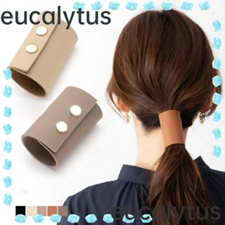 Eucalytus1 ที่คาดผมหางม้า แบบหนัง ยาว สไตล์สร้างสรรค์ สําหรับผู้หญิง