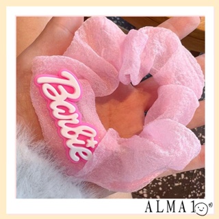 Alma ยางรัดผมหางม้า แบบยืดหยุ่น สีพื้น แฟชั่น อุปกรณ์เสริม สําหรับตุ๊กตาบาร์บี้