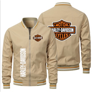 Harley LOGO baseball uniform XL883 BREAKOUT LOW RIDER ROAD KING GLIDE SOFTAIL STANDARD ULTRA Limited Sportster motorcycle club custom zipper thin sports windproof jacket