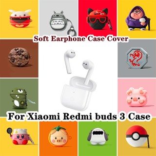 【คุณภาพสูง】เคสหูฟัง แบบนิ่ม กันกระแทก ลายการ์ตูน สําหรับ Xiaomi Redmi buds 3 Redmi buds 3