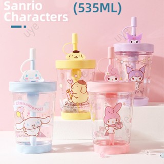 Miniso Mingchuang Youpin Sanrio แก้วน้ํา พร้อมหลอดดูด ลายการ์ตูน Kuromi Cinnamoroll