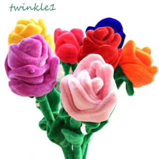 Twinkle1 ของเล่นช่อดอกกุหลาบ แบบนิ่ม งอได้ สําหรับตกแต่งบ้าน งานแต่งงาน DIY