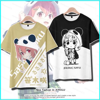 เสื้อยืดแขนสั้นลําลอง พิมพ์ลายกราฟฟิค Sasaki Saku Vtuber 3 มิติ พลัสไซซ์ แฟชั่นสําหรับผู้ชาย และผู้หญิง