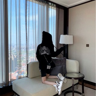 เสื้อกันหนาว แต่งซิปโครเมี่ยม ลาย High Street Overlapping Phantom Cross Heavy Street bf