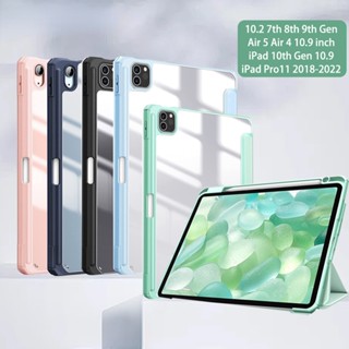 เคส แบบใส ปิดด้านหลัง สําหรับ iPad 10th Generation A2757 A2696 2022 Air 5 Air 4 Pro 11 M2 M1 mini 6 5 4 iPad 9th 8th 7th