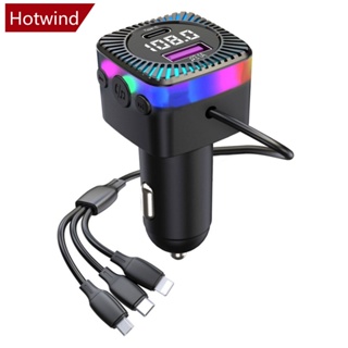 Hotwind ตัวรับส่งสัญญาณเสียง FM บลูทูธ 5.3 เครื่องเล่น MP3 ไร้สาย 66W PD ชาร์จเร็ว สําหรับรถยนต์ S6Z5